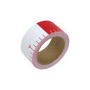 シンワ測定 貼付ロッド 合成紙製 50mm×25m 赤白20cm間隔 78192