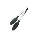 田辺金具 抗菌耐熱カラートング(小) ブラック 200mm
