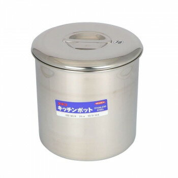 18-8 キッチンポット(内蓋式・目盛付) SH-4618D 18cm(手無) AA0081