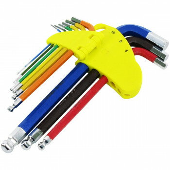 県央貿易 KENOH カラー ボールポイント六角棒レンチセット 9本組 20549