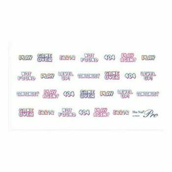 Sha-Nail Pro PLUS 写ネイル ネイルシール GAME FONT/ゲームフォント GM-PC