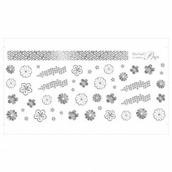 Sha-Nail Pro PLUS 写ネイル ネイルシール 花綴り/銀 はなつづり/シルバー HTD-PS