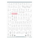 Sha-Nail Pro 写ネイル ネイルシール Tattoo (Geometric White) /タトゥー (ジオメトリック ホワイト) TTO-002