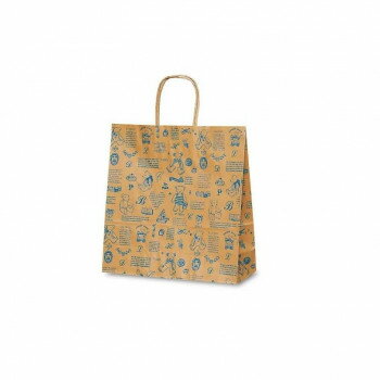 自動紐手提袋 T-6 ベアコレクション(ブルー) 1651 50枚