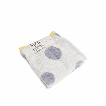 無撚糸プントウォッシュタオル3枚組 グレー SI-14025-3GY