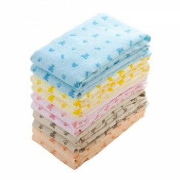 徳用プリントフェイスタオルクマ柄 5色10枚組 ST-1608-10