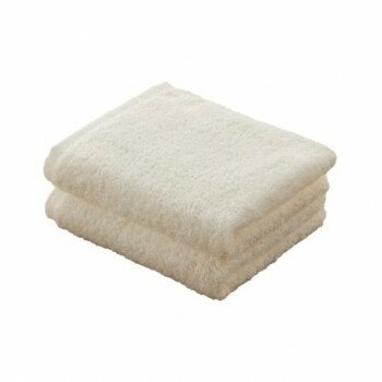 吸水速乾やわらかカラーフェイスタオル2枚組 アイボリー SV-3480-2IV