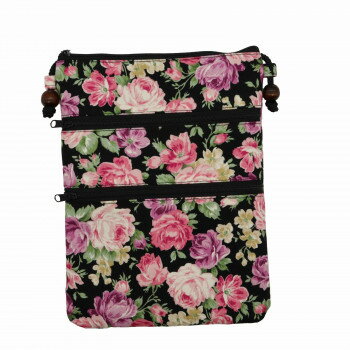 大西賢製販 AbeiLLe 3ファスナーサコッシュ ローズ ブラック AGA-1402