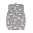 Ripple×LIBERTY がま口2WAY ショルダーバッグ ネコ グレー GA29-LI006