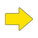 ユニット 矢印ステッカー 矢印 黄 819-70|詳細画像