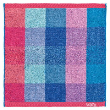 AVOCA スロウII タオルチーフ ブルー AC-641