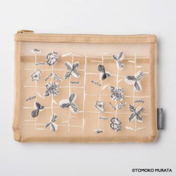 ヒサゴ ムラタトモコ 刺繍メッシュポーチ Sprout(スプラウト) UTN310