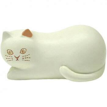 ティーライフ にゃふにゃふ レジン くつろぎマスコット 置物 アイボリー 74442