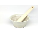 元重製陶所 すり鉢専門メーカーが作る離乳食にも使えるすり鉢 直径13cmすりこぎセット 白