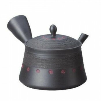 茶壺 - 玉光黒切立松皮印花急須 220cc Y-231