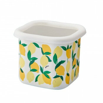 豊琺瑯 「Plune.」ホーローキューブストッカーS レモン PCS-303