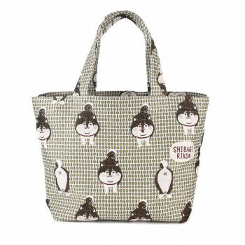 クスグルジャパン コブラン織りバッグ ミニバッグ 柴尻君柄 マスタード 25-8165