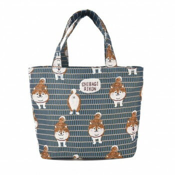 クスグルジャパン コブラン織りバッグ ミニバッグ 柴尻君柄 ブルー 25-8165