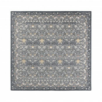 川島織物セルコン Morris Design Studio イチゴドロボウ ラグ 約200×200cm KF1709 DGR ダークグレー [ラッピング不可][代引不可][同梱不可]