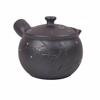 M1170 陶山急須 梅彫 萬古焼