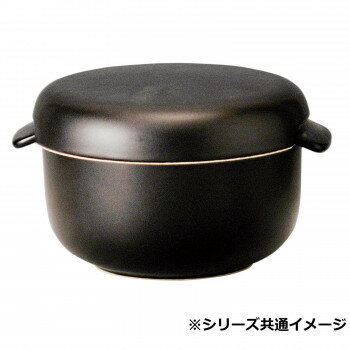 M4817 セラミック耐熱おひつ 黒(2合用)