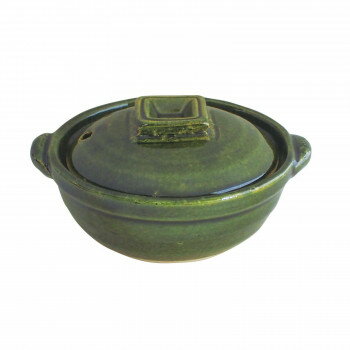 M7501 織部 4号鍋 萬古焼