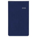2026年 手帳 ダイアリー Appoint アポイント 文字大 1Mホリゾンタル 縦開 ネイビー E8315