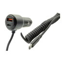 アークス(axs) ダイレクト DC2ポート充電器 C+A カールコード X-331
