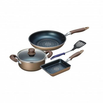 ブラナーノII IH対応両手鍋＆フライパン3点セット(ツール付) MB-2400 1034372