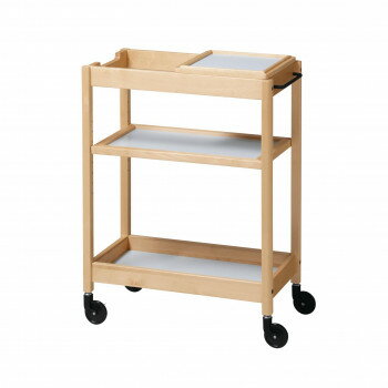 弘益(KOEKI) UTILITY トーレ 木製ワゴン トレー付 ナチュラル リバーシブル棚板 TORE2TNA [ラッピング..