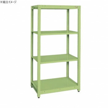 サカエ スチールラック 4段タイプ 900×615×1800mm グリーン SLN-9054 [ラッピング不可][代引不可][同梱不可]