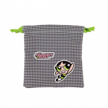 パワーパフガールズ アップリケ巾着ポーチ ブラック F248023-15