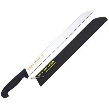 清水刃物 スターリバー マルチウェーブ ナイフ ゴミカット サヤ付 350mm MW-35