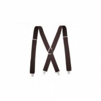 着脱楽々 Wクリップ式サスペンダー ブラウン