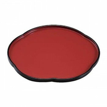 福井クラフト 8寸梅型盆朱天黒 50302130