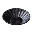 4寸菊ノミ彫茶托 黒 81015430