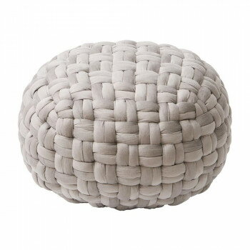 ベルベットプフ Lサイズ 約50R×30cm GY 270100920