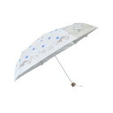 三国 裏UVシルバーコーティング雨晴兼用折りたたみ傘 猫と水玉 オフ白 S2712001