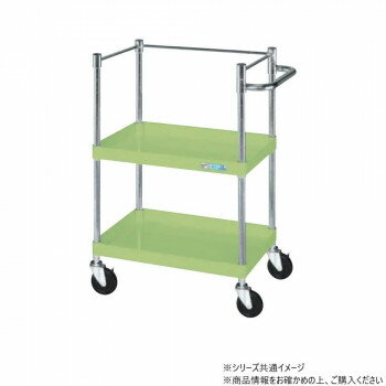 サカエ CSパールワゴン中量タイプ コボレ止め付 グリーン CSP-6082KNU [ラッピング不可][代引不可][同梱不可]