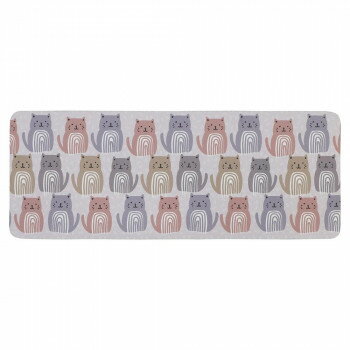 　ギフト対応について　楽天国際配送対象店舗 （海外配送）　Rakuten International Shipping&nbsp;モノグサ PVC 拭ける キッチンマット ミャウミャウ 120 ヨコズナクリエーションお手入れ簡単!【モノグサ...