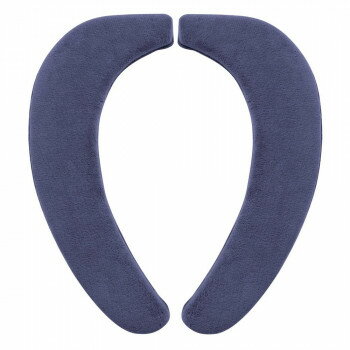 ズボラ ふんわり便座クッション ネイビー 洗濯OK ヨコズナクリエーション