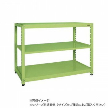 サカエ RKラック 3段タイプ 1500×600×1200mm グリーン RKN-5623 [ラッピング不可][代引不可][同梱不可]