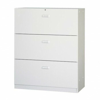 壁面収納家具/D:450・ホワイトタイプ ラテラルキャビネット3段 H1110 仕切板6枚・アジャスター付 ALPSホワイト色 COM-UAA-W11B [ラッピング不可][代引不可][同梱不可]