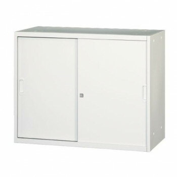 壁面収納家具/D:400・ホワイトタイプ 引違スチール戸/ラッチ仕様 H720 棚板1枚付 ALPSホワイト色 COM-UASR4-W7 [ラッピング不可][代引不可][同梱不可]