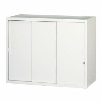 壁面収納家具/D:400・ホワイトタイプ 引違スチール3枚戸 H720 棚板1枚付 ALPSホワイト色 COM-UASS4-W7 [ラッピング不可][代引不可][同梱不可]