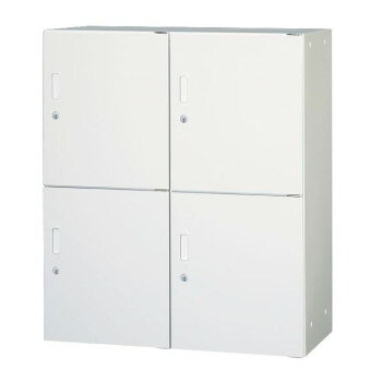 壁面収納家具/D:400・ホワイトタイプ パーソナル収納庫 投入口無 シリンダー錠 固定棚4枚付 ALPSホワイト色 COM-UAL4-W11 [ラッピング不可][代引不可][同梱不可]