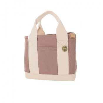 DOT＆STRIPE キャンバス仕切りミニトート 572 ピンク×ナチュラル DS-13959 [ラッピング不可][代引不可][同梱不可]