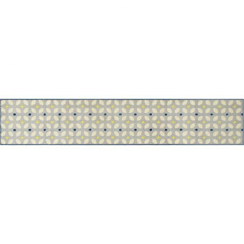 カキウチ ズレSTRONG キッチンマット240cm レトロ ブルー 45×240cm