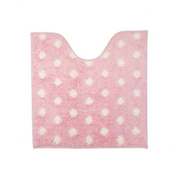 カキウチ ふんわリッチ トイレマット ドット ピンク 60×60cm