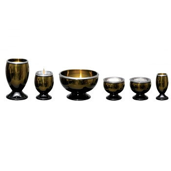 incense Burners - ホープ6点セット (アルミ製) 香炉/3.0寸 セピア 32Q430T200064